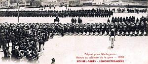 3010- Sidi-Bel-Abbes - Gare - Legion - Depart Madagascar2  - 1899